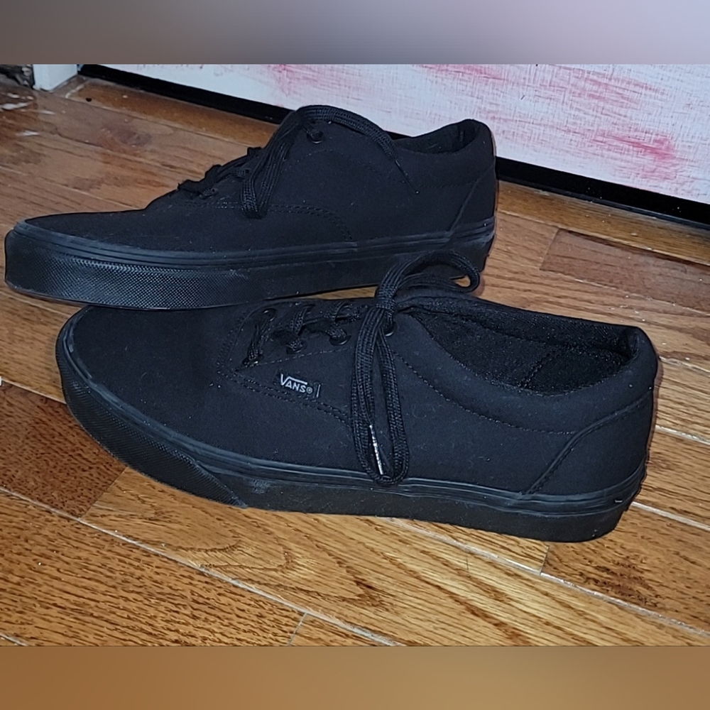 Vans Off The Wall Blacked Out Skater Sneakers
